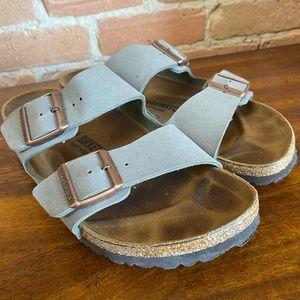 The Arizona Birki-buc mocha 2 strap from Birkenstock